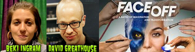 From SyFy's FACE OFF: Special Effects Makeup Artists Beki Ingram and David "House" Greathouse